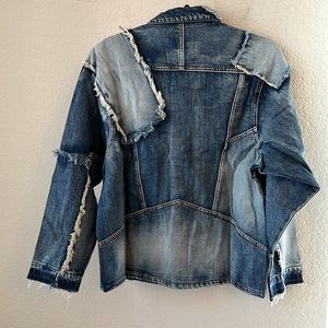 Free People x Sandrine Rose Cotton Zipper Accent Bomber Jacket Coat Sz S